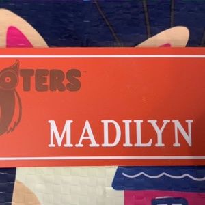 Hooters name tag Madilyn